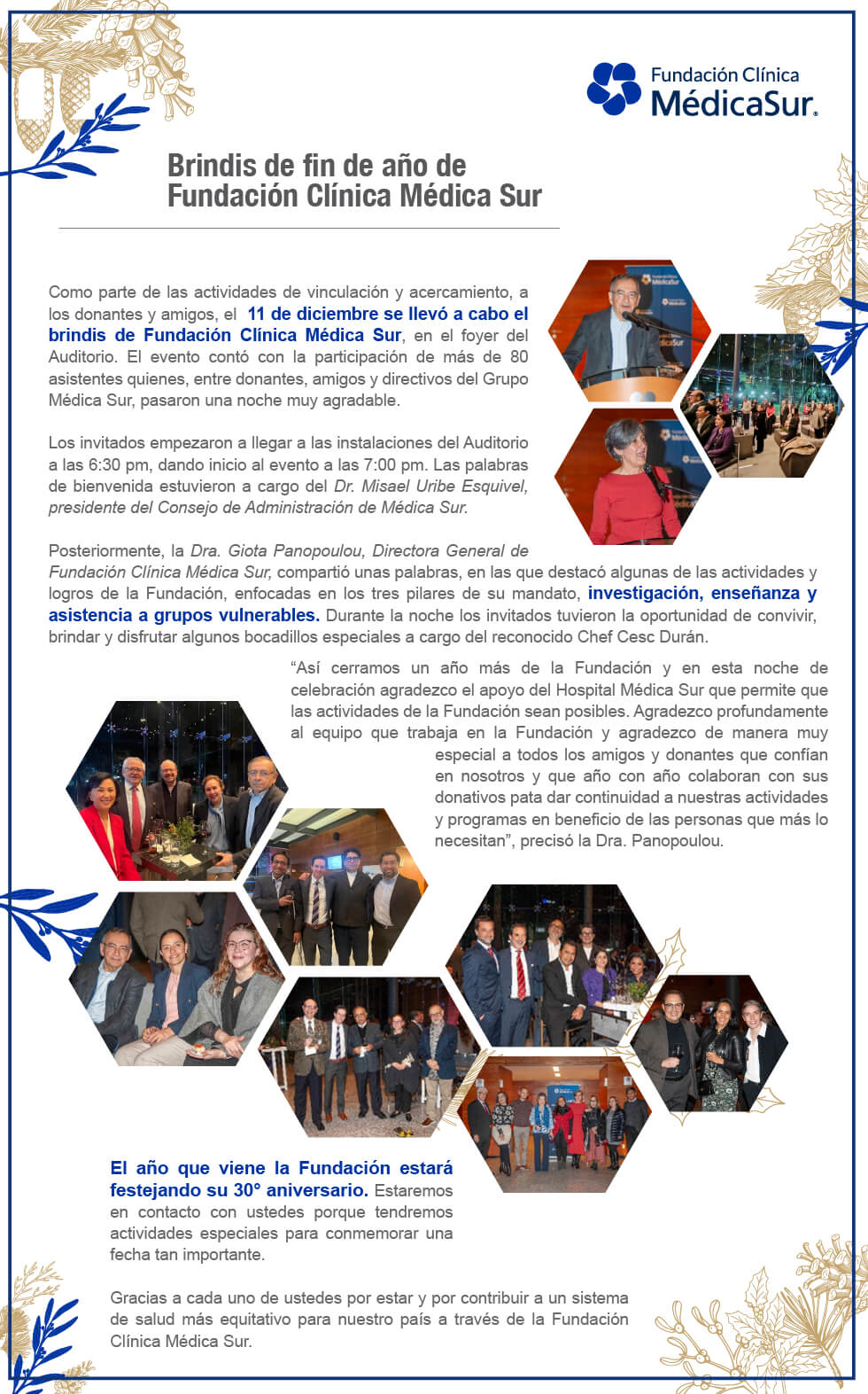 Brindis de fin de a�o